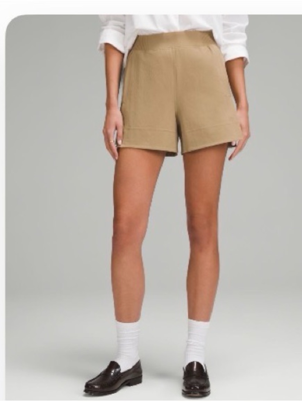 lululemon athletica Tan High-Rise Athletic Shorts